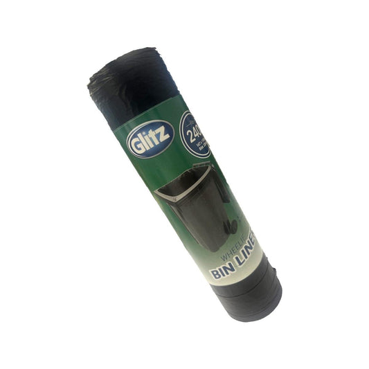 Glitz 240L Wheelie Bin Liners - 10 Pack - High-Density Polyethylene - Durable
