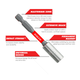 Diablo Standard Bit Holder 3 - Magnetic - 46.04mm x 6.35mm x 123.83mm - Anti-Wobble Grip - Durable