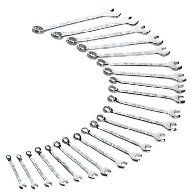Stanley 22 Piece Spanner Set - Full Polish Chrome - Metric AF - Durable