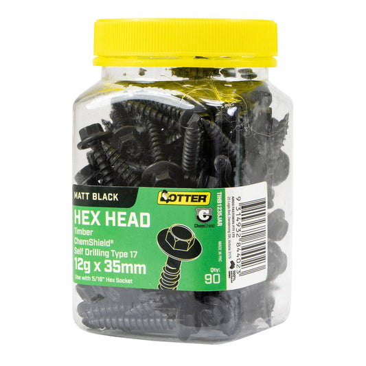 Otter Timber Hex Head Screws 12g x 35mm - 90 Pack - Galvanised - Corrosion Resistant – view 2 - Auzzistore