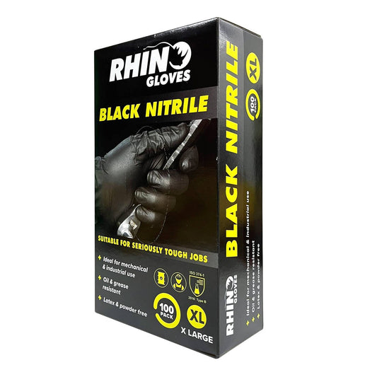 Rhino Gloves Nitrile - X Large - Disposable - High Puncture Resistance - Auzzistore