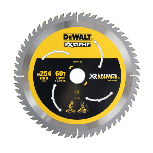 Dewalt XR Circular Saw Blade 254mm 60T - C3 Carbide - Efficient Cutting - Auzzistore