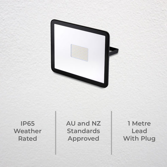 Deta 9300lm DIY Slim Profile Floodlight - 80W - White - IP65 – view 2 - Auzzistore