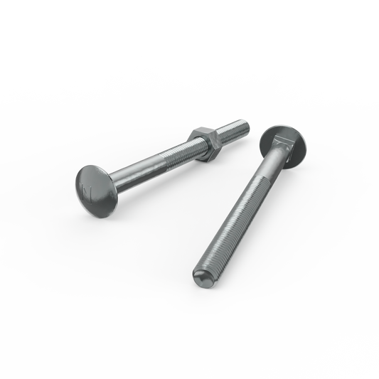 Zenith M10 Cup Head Bolts and Nuts 25 Pack - 125mm Zinc Plated - Coarse Thread – view 2 - Auzzistore