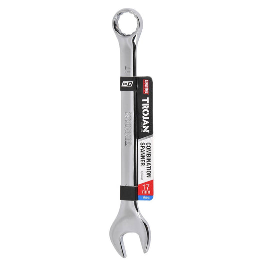 Trojan 17mm Combination Spanner - Polished Chrome Vanadium - High Torque - Lifetime Warranty – view 2