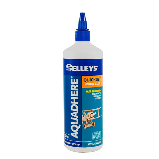 Selleys Aquadhere PVA Wood Glue 500ml Quick Set Adhesive Dries Clear