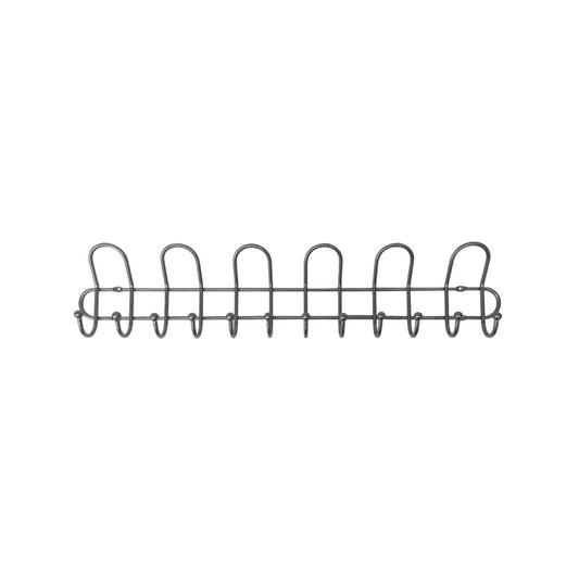 Adoored Decorative Hook Rack - 6 Hooks - Satin Chrome - Easy Installation – view 2