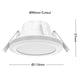 Arlec 8W LED Downlight - Tri-Colour Dimmable - Night Light Function - 110mm - White