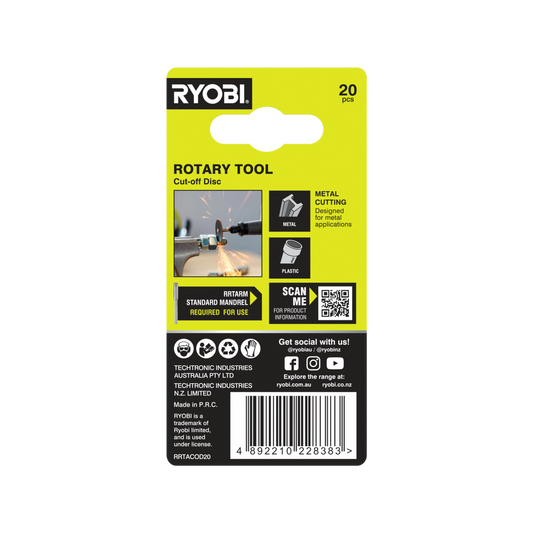 Ryobi Cutting Disc 20 Pack - 32mm - Metal & Plastic - Precision Cutting – view 2 - Auzzistore