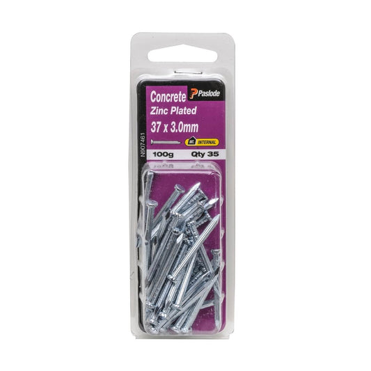 Paslode Concrete Nails - 37mm x 3mm - Zinc Plated - Helical Shank - 35 Pack - Auzzistore