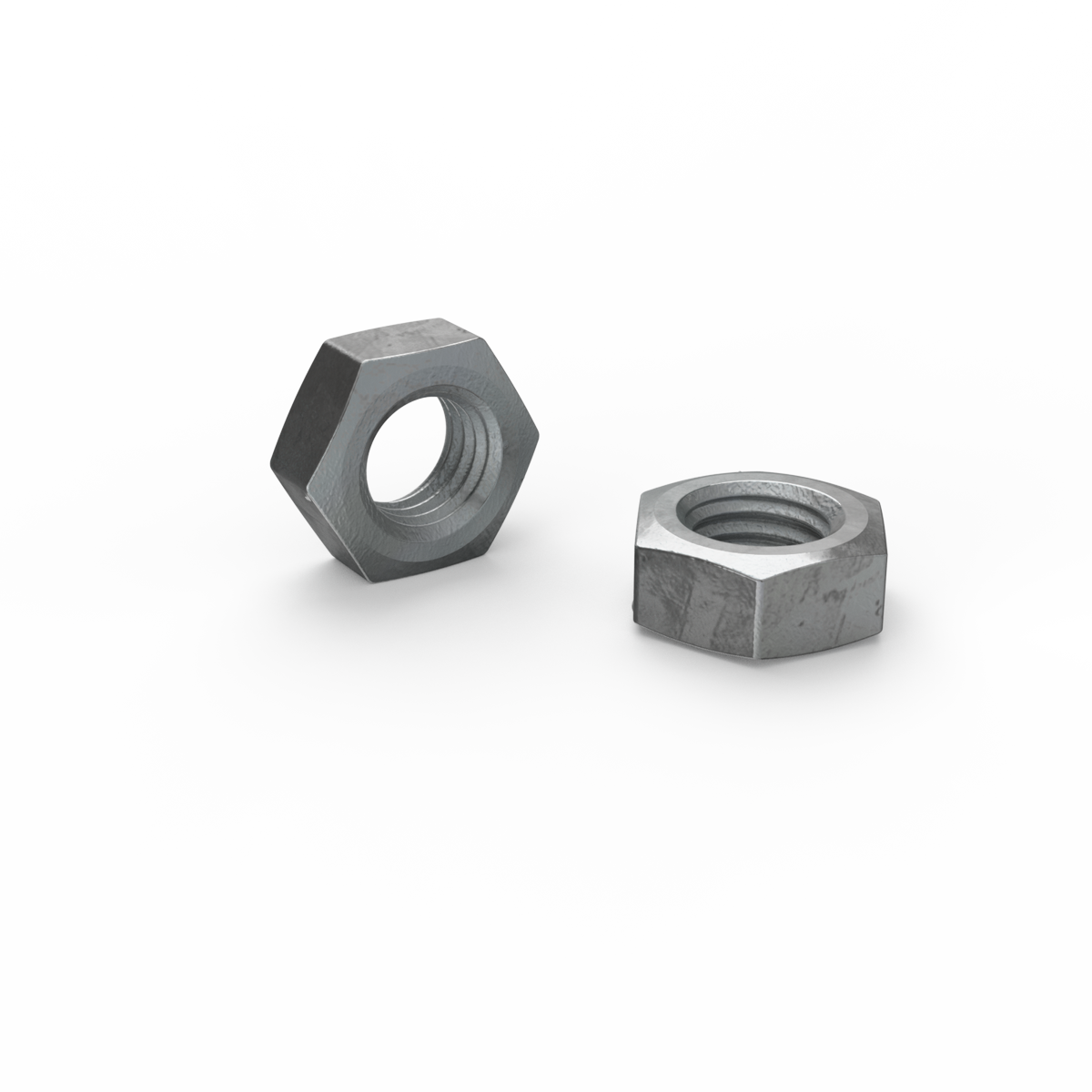 Zenith M8 Hot Dip Galvanised Hex Nuts 50 Pack - 4.6 Grade Steel - Rust Resistant