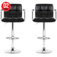 Artiss Black Gaslift Swivel Barstool with Arm Rests 2 Pack