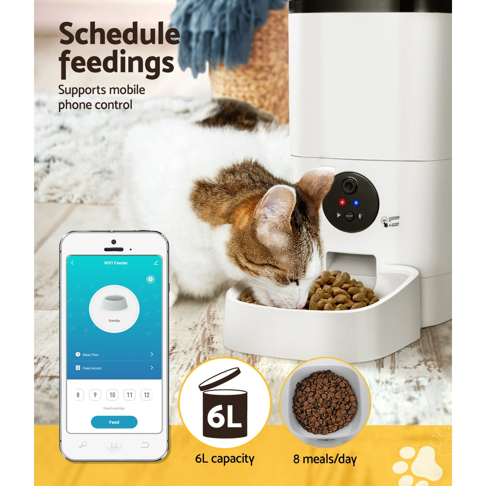 i.Pet Automatic Pet Feeder 6L Auto Camera Dog Cat Smart Video Wifi Food App Hd | Auzzi Store