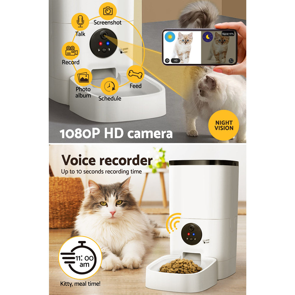 i.Pet Automatic Pet Feeder 6L Auto Camera Dog Cat Smart Video Wifi Food App Hd | Auzzi Store