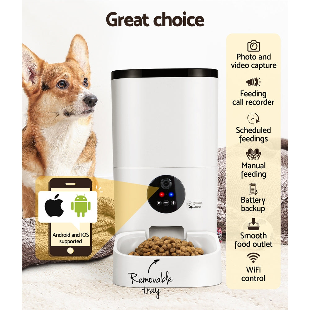 i.Pet Automatic Pet Feeder 6L Auto Camera Dog Cat Smart Video Wifi Food App Hd | Auzzi Store