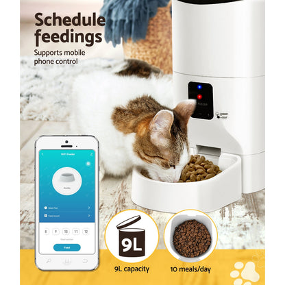 i.Pet Automatic Pet Feeder 9L Auto Wifi Dog Cat Feeder Smart Food App Dispenser | Auzzi Store