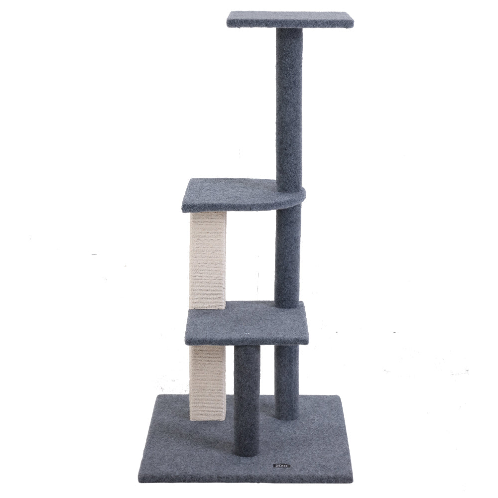 i.Pet Cat Tree 124cm Trees Scratching Post Scratcher Tower Condo House Furniture Wood Steps | Auzzi Store