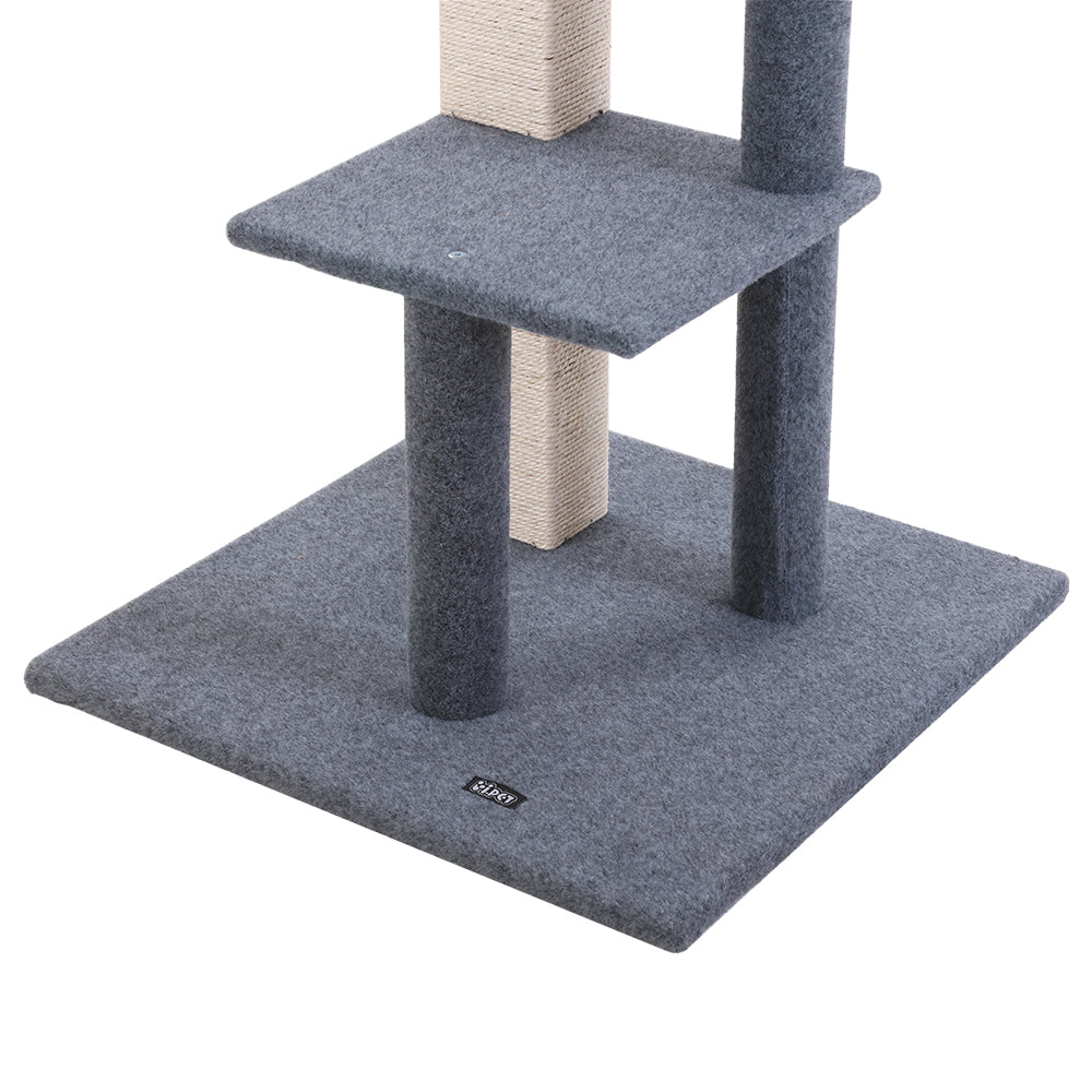i.Pet Cat Tree 124cm Trees Scratching Post Scratcher Tower Condo House Furniture Wood Steps | Auzzi Store
