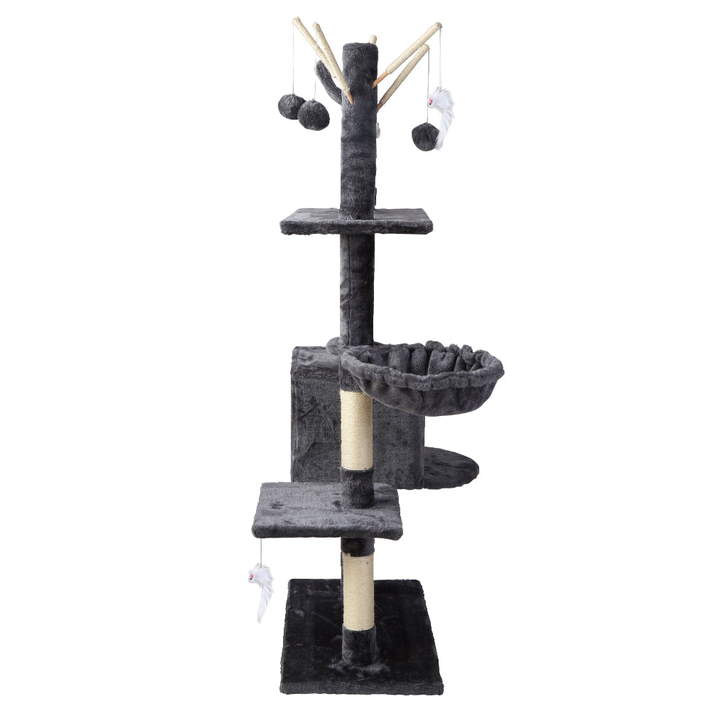 i.Pet Cat Tree 140cm Trees Scratching Post Scratcher Tower Condo House Furniture Wood | Auzzi Store