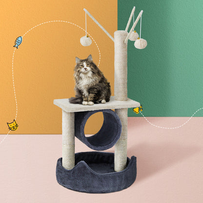 i.Pet Cat Tree Scratching Post 76cm Scratcher Tower Condo House Hanging toys | Auzzi Store