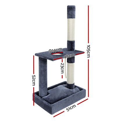 i.Pet Cat Tree Scratching Post Scratcher Tower Condo House Grey 102cm | Auzzi Store