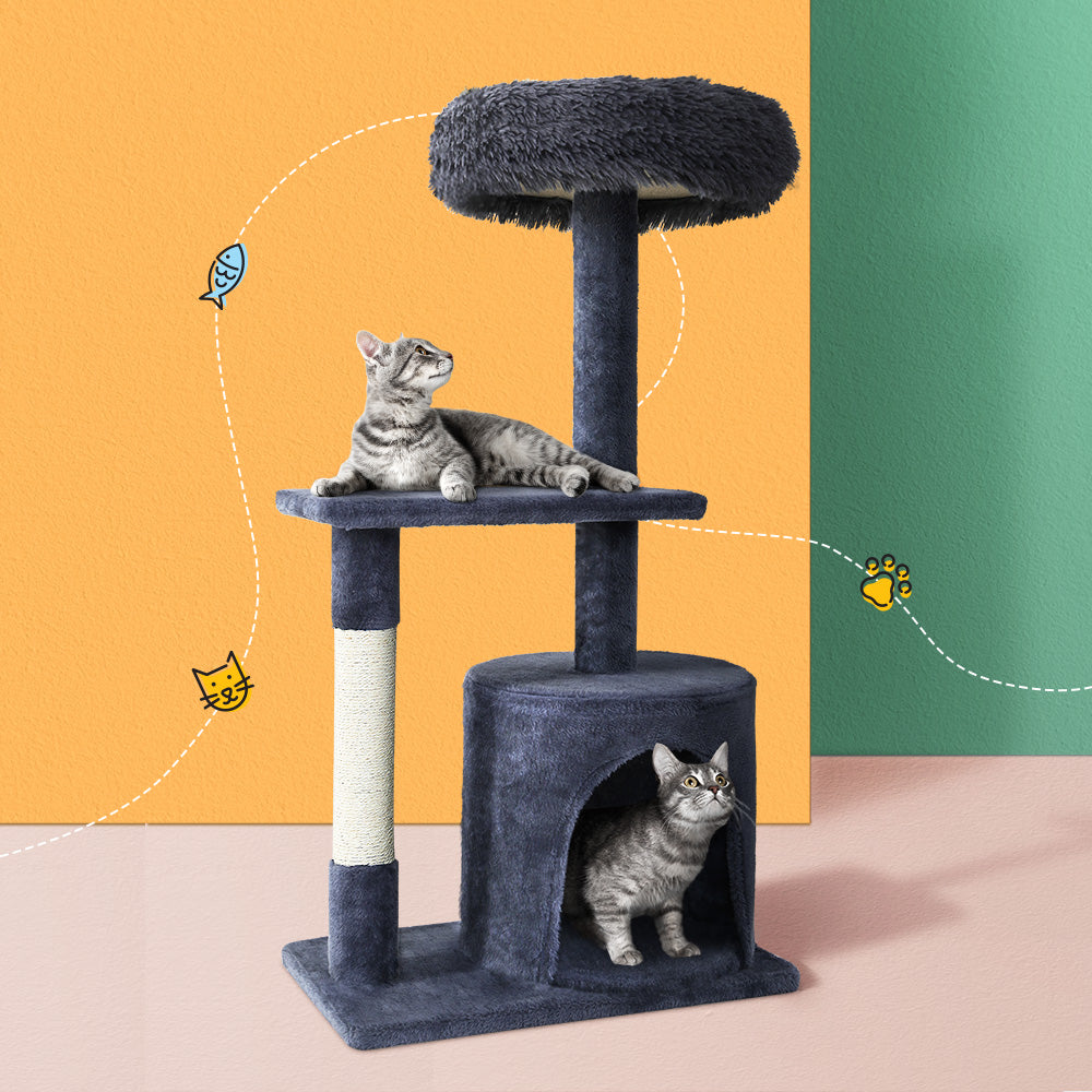 i.Pet Cat Tree Scratching Post Scratcher Tower Condo House Grey 94cm | Auzzi Store