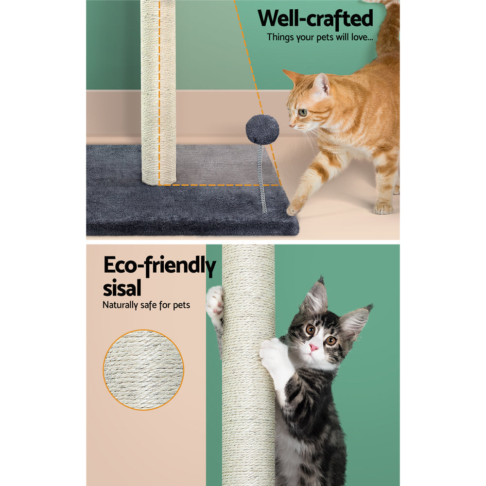 i.Pet Cat Tree Scratching Post Scratcher Tower Condo House Hanging toys Grey 105cm | Auzzi Store