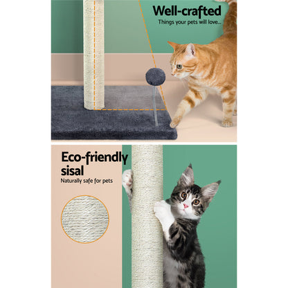 i.Pet Cat Tree Scratching Post Scratcher Tower Condo House Hanging toys Grey 105cm | Auzzi Store