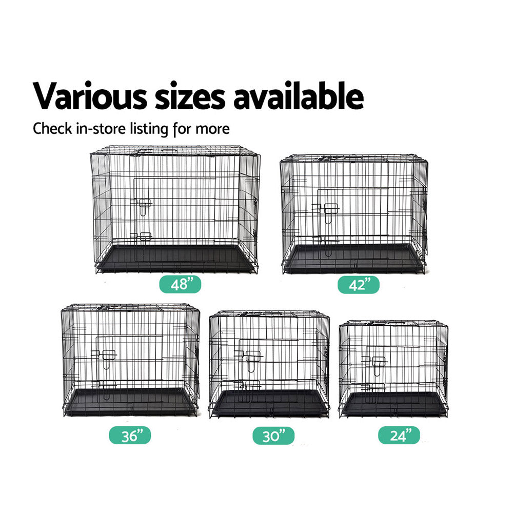 i.Pet Dog Cage 24inch Pet Cage - Black | Auzzi Store