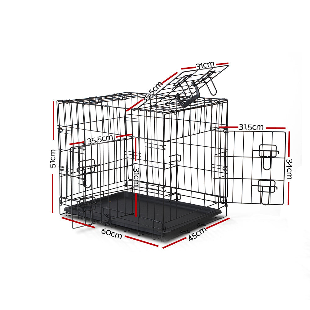 i.Pet Dog Cage 24inch Pet Cage - Black | Auzzi Store