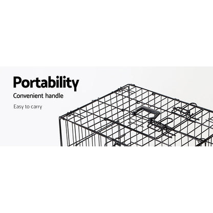 i.Pet Dog Cage 24inch Pet Cage - Black | Auzzi Store