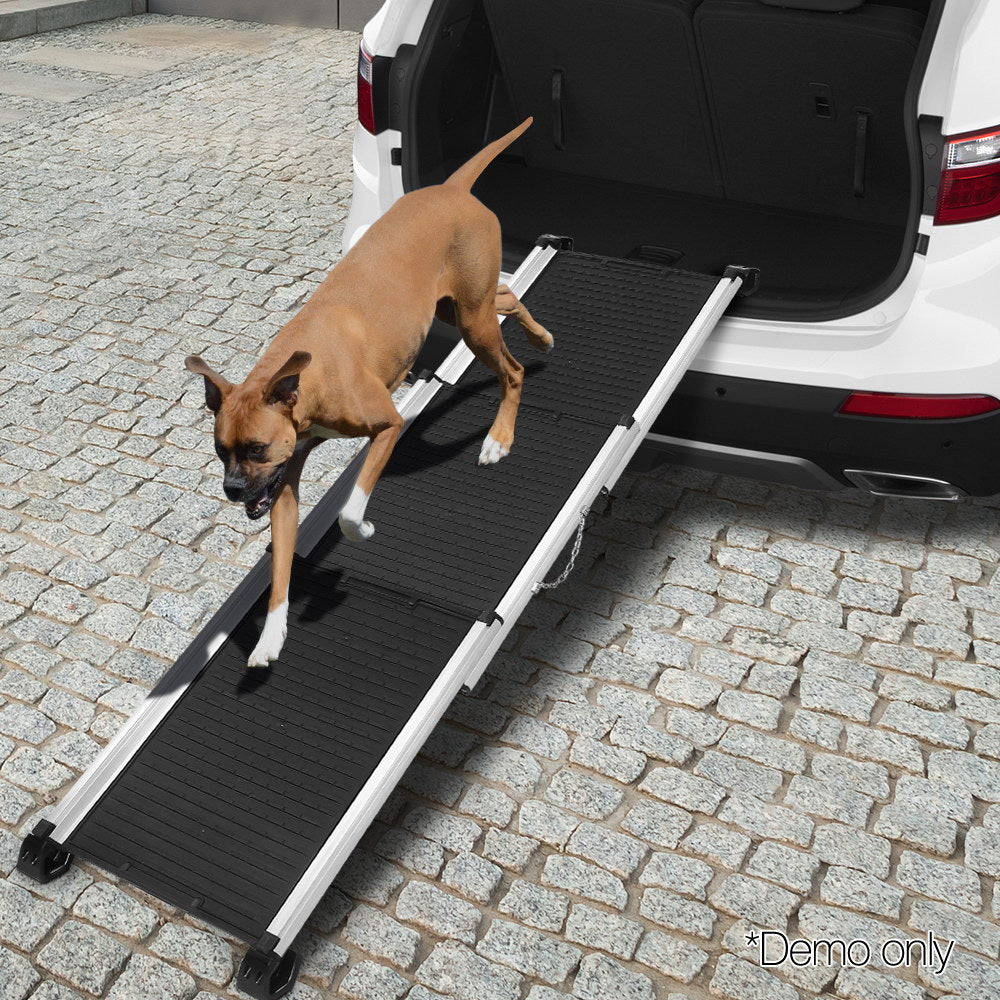 i.Pet Dog Ramp Dog Steps Pet Car Travel Step Stair Foldable Portable Ladder Aluminium | Auzzi Store