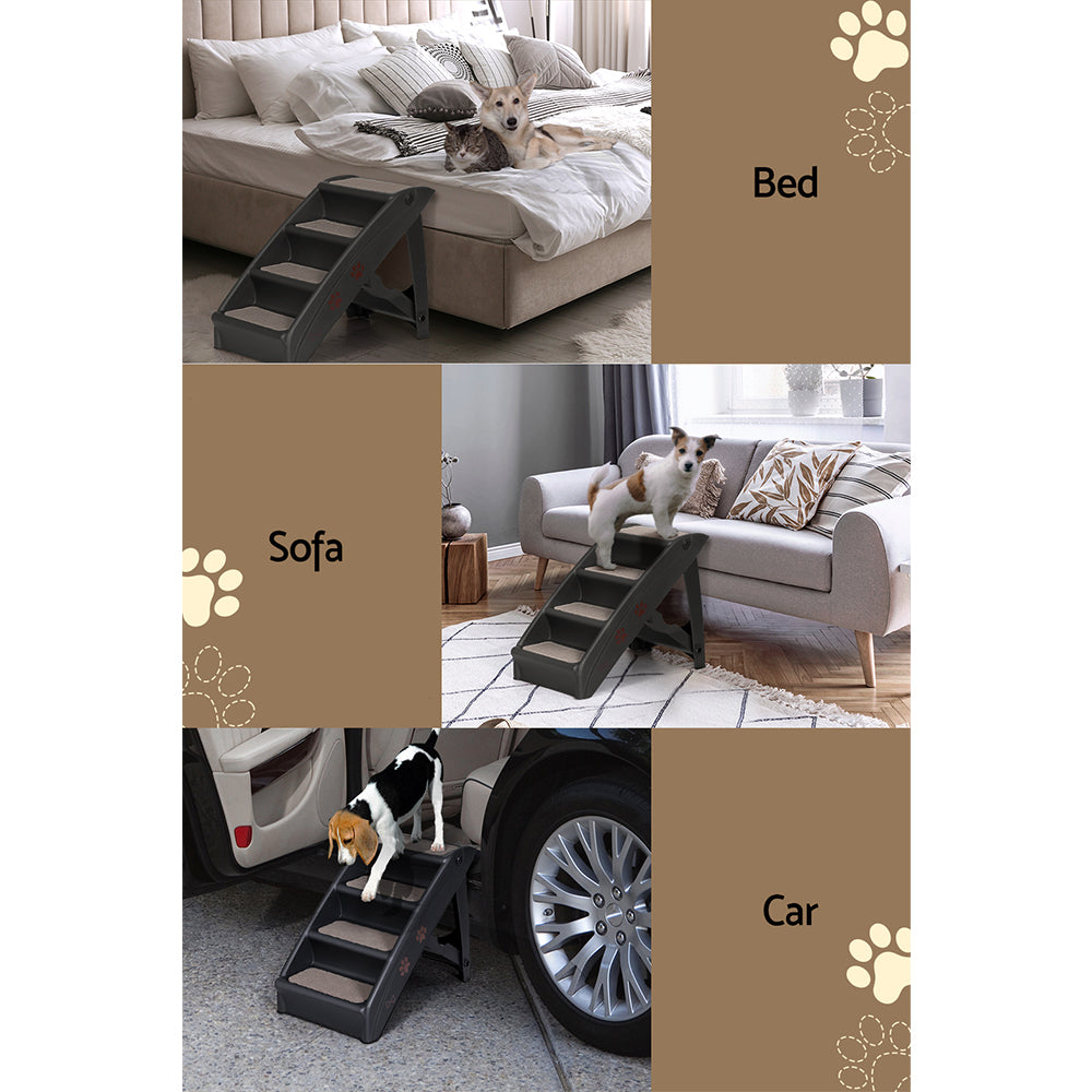 i.Pet Dog Ramp For Bed Sofa Car Pet Steps Stairs Ladder Indoor Foldable Portable | Auzzi Store