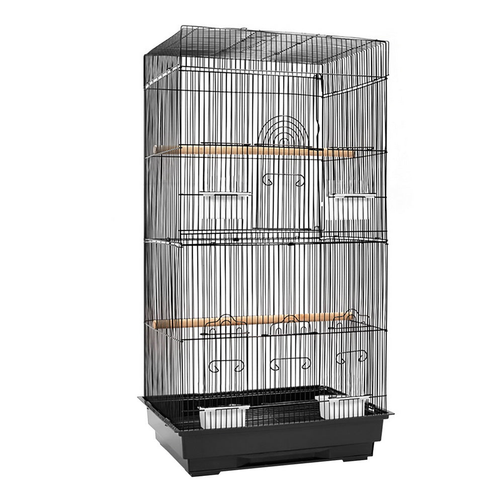 i.Pet Medium Bird Cage with Perch - Black | Auzzi Store