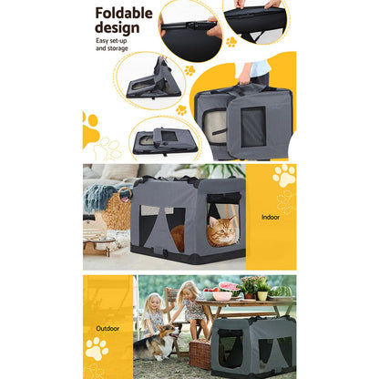 i.Pet Pet Carrier Soft Crate Dog Cat Travel Portable Cage Kennel Foldable Car M | Auzzi Store