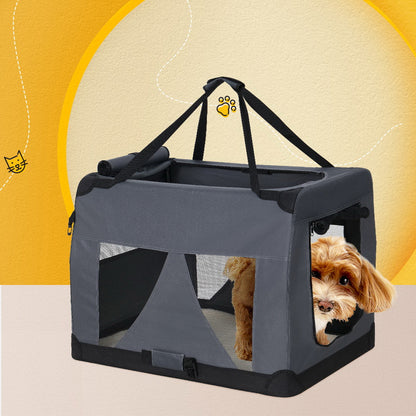 i.Pet Pet Carrier Soft Crate Dog Cat Travel Portable Cage Kennel Foldable Car M | Auzzi Store