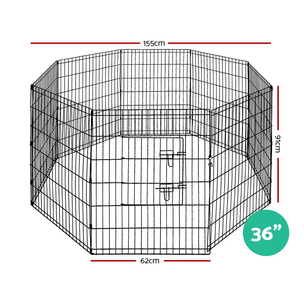 i.Pet Pet Dog Playpen 36" 8 Panel Puppy Exercise Cage Enclosure Fence | Auzzi Store