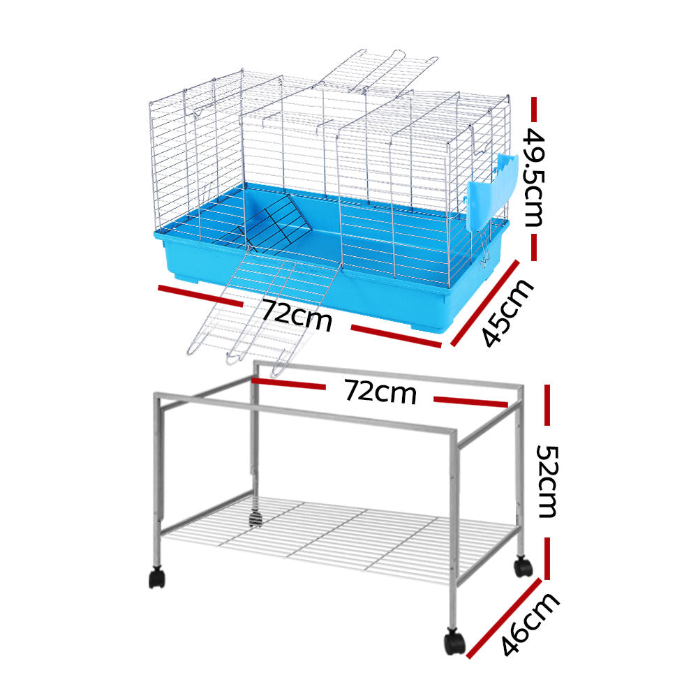 i.Pet Rabbit Cage Hutch Cages Indoor Hamster Enclosure Carrier Bunny Blue | Auzzi Store