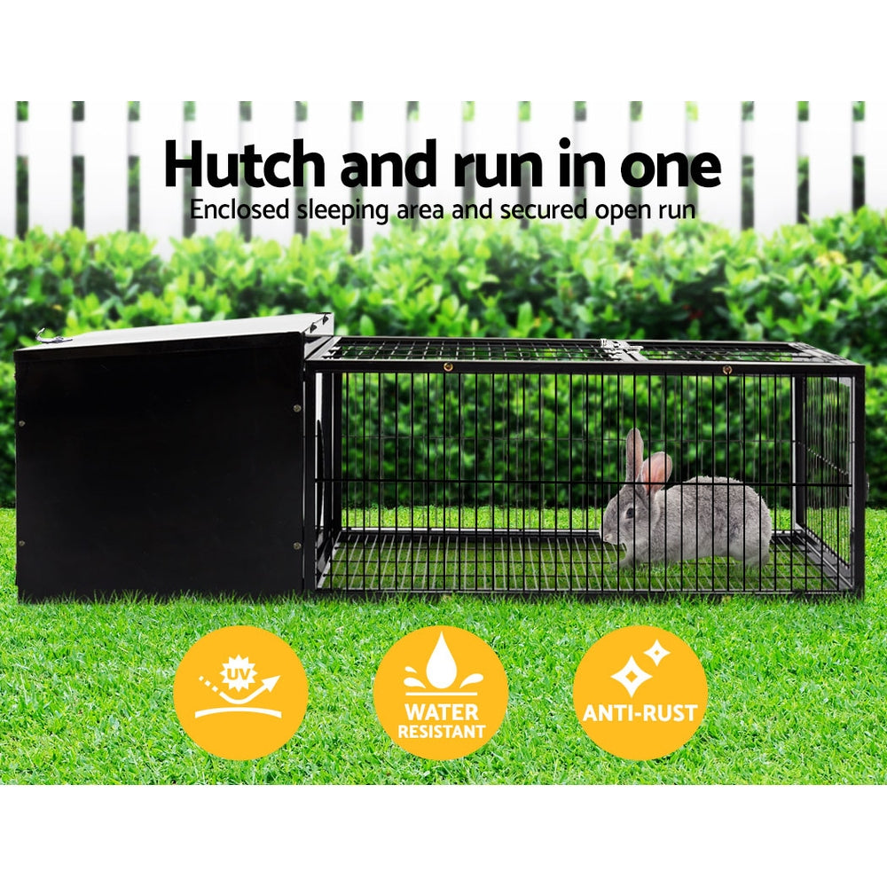 i.Pet Rabbit Cage Hutch Cages Indoor Outdoor Hamster Enclosure Pet Metal Carrier 122CM Length | Auzzi Store