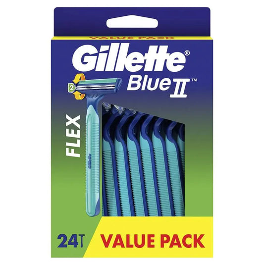 Gillette Blue II Plus Disposable Razors - 24 Pack