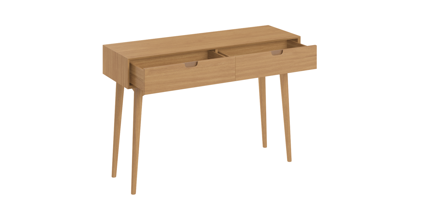 Brosa Mia Console Table with Drawers (Scandi Oak)