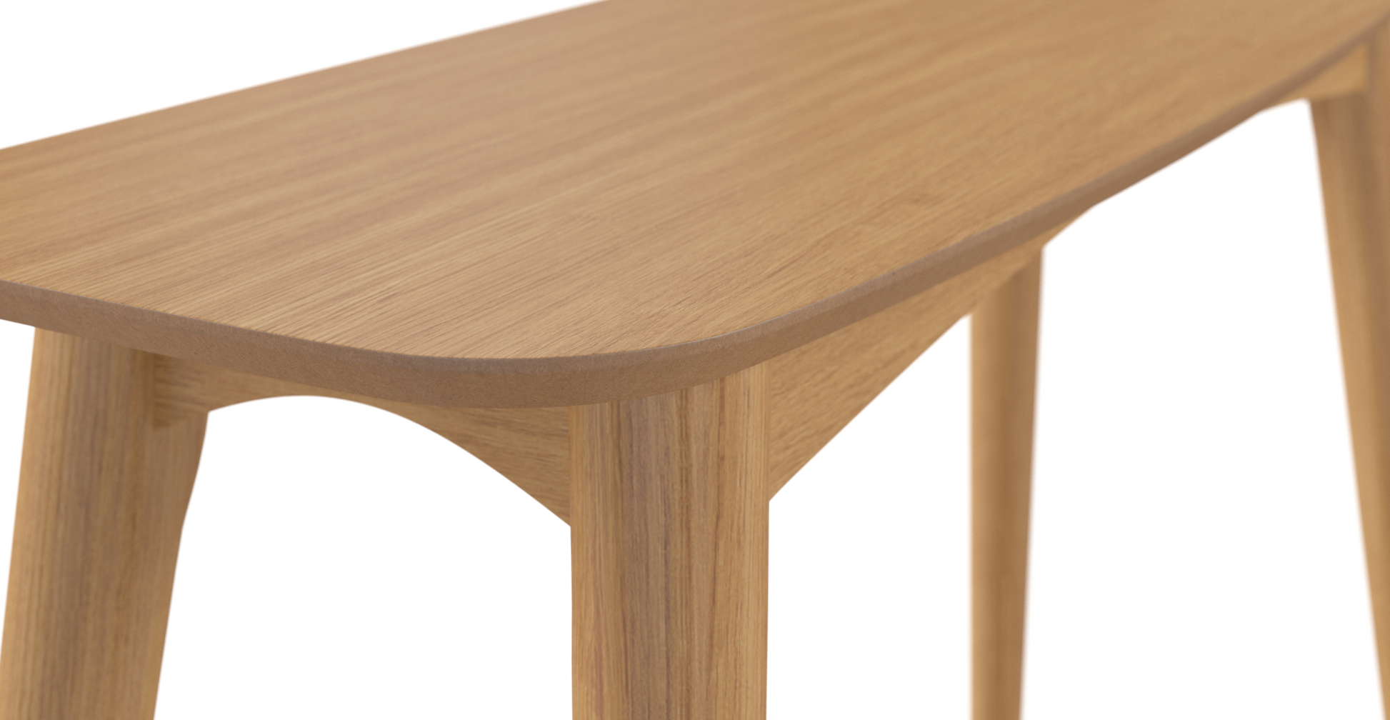 Brosa Mia Console Table with Shelf  - Scandi Oak)