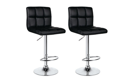 NEW Ovela Bar Stool 2 Pack L Shape Black 38.5cm Indoor Furniture