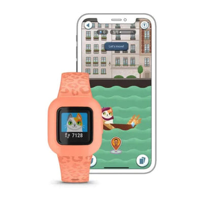Garmin Vivofit Jr. 3 Fitness Tracker - Peach Leopard