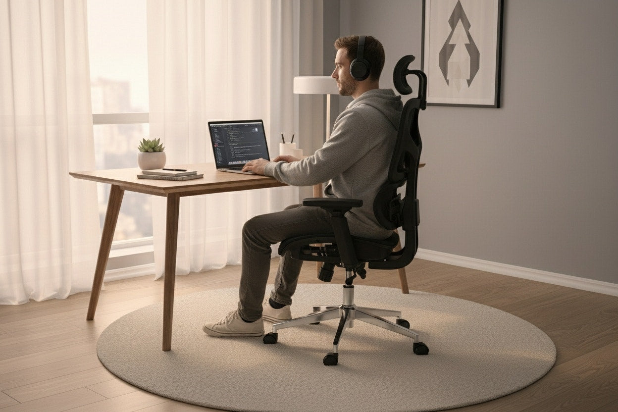 Ergolux Plus Ergonomic Mesh Office Chair (Black)