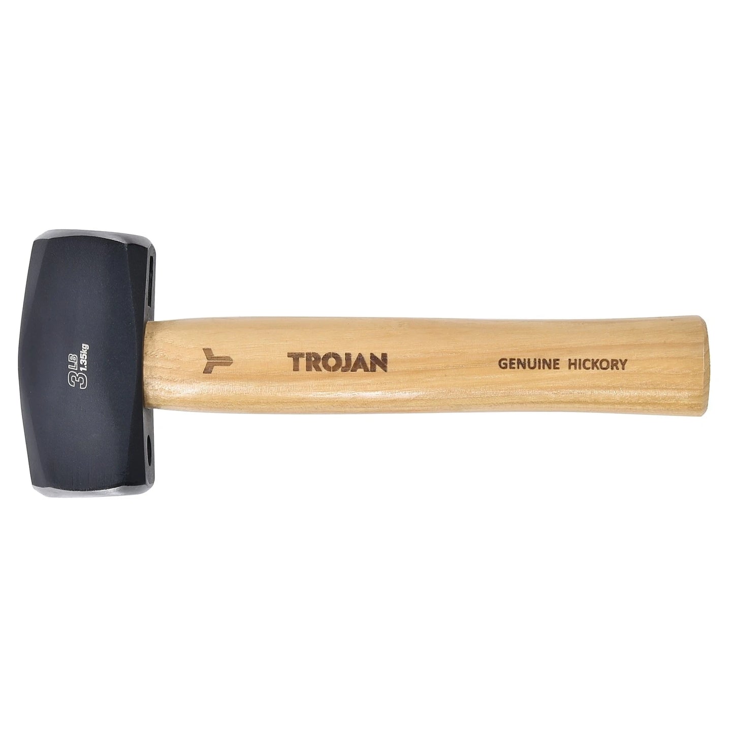 Trojan 1.3kg Timber Club Hammer, Induction Hardened Head, Hickory Handle, Lifetime Warranty
