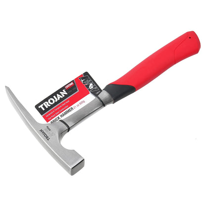Trojan 600g Steel Brick Hammer - Induction Hardened, Ergonomic Anti-Slip Handle, Lifetime Warranty