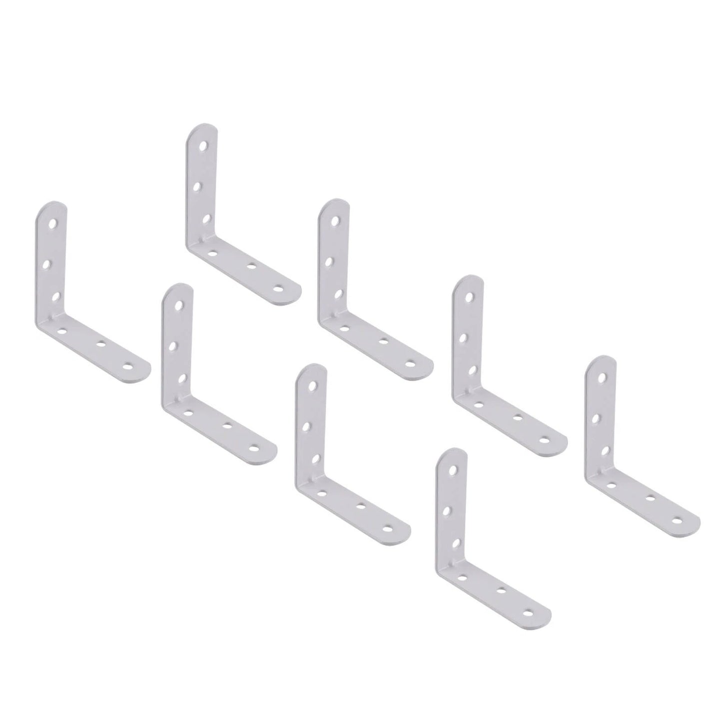 Carinya White Reinforcing Angle Bracket 70x70x20mm 8 Pack - Durable, Easy Install