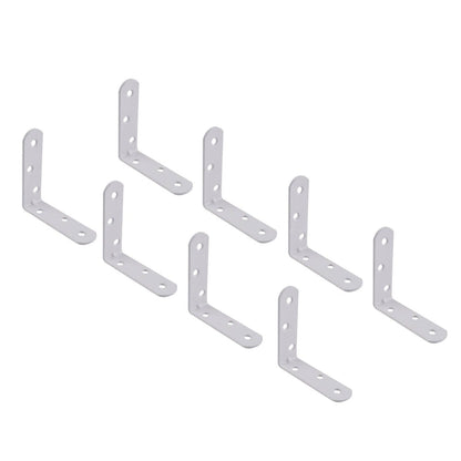 Carinya White Reinforcing Angle Bracket 70x70x20mm 8 Pack - Durable, Easy Install