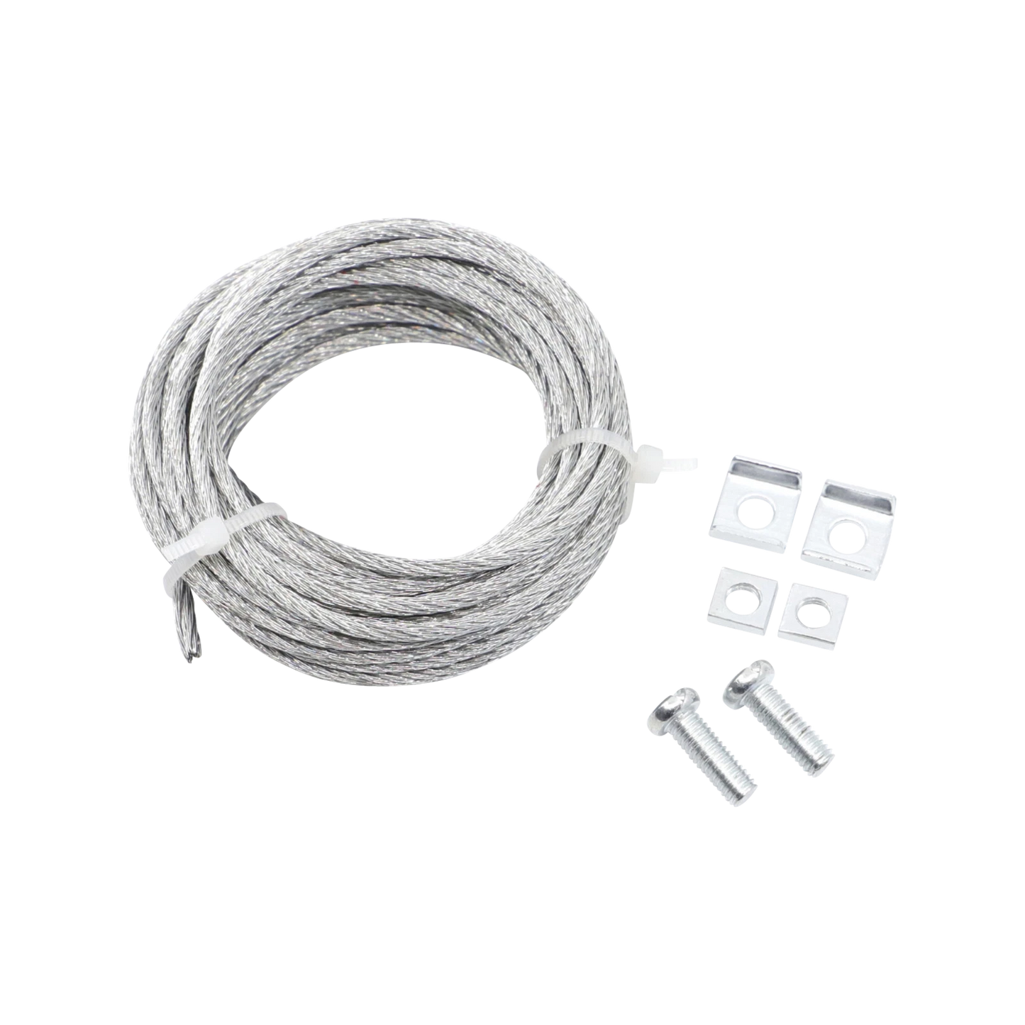 Liftaway Steel Cable & Connectors - 4m Galvanised, Durable Repair Kit for Garage/Shed Doors